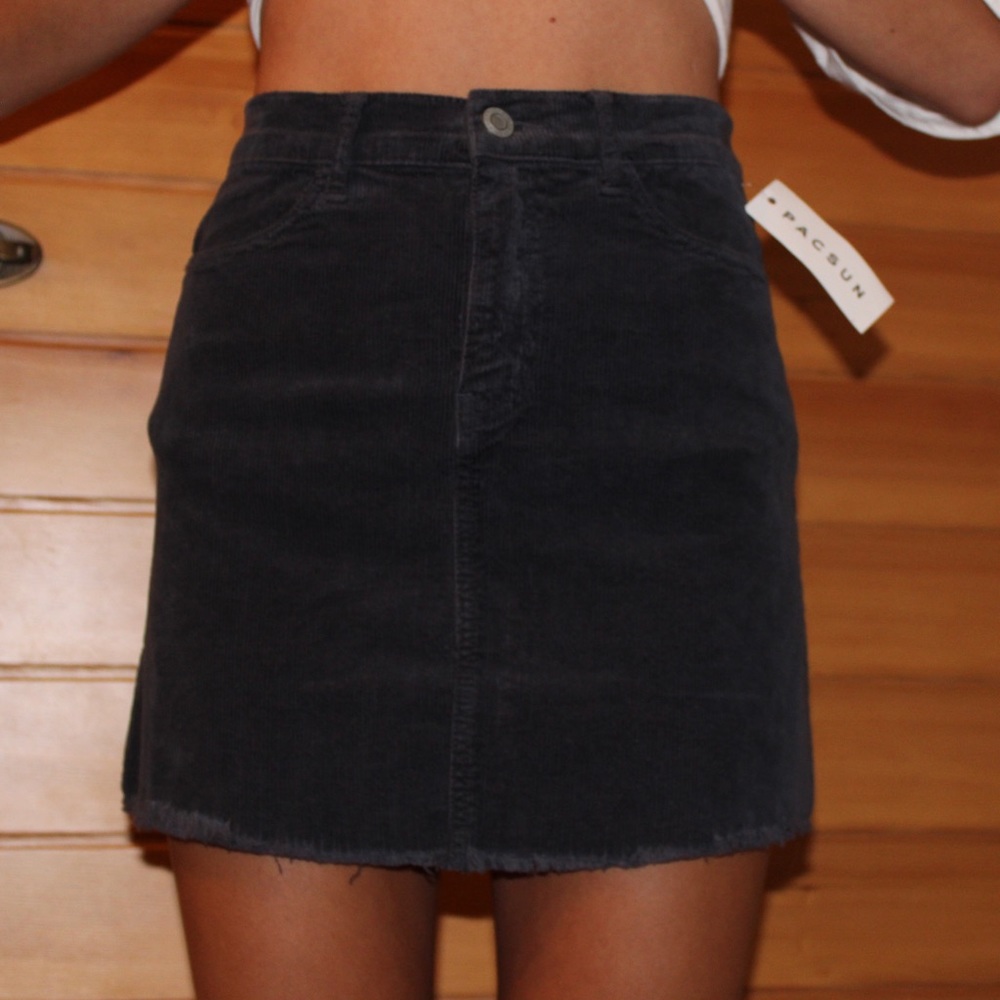 dark gray pacsun corduroy skirt